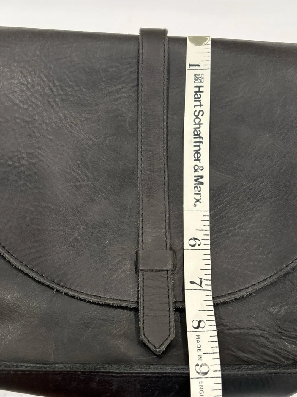 FasionABLE The Tirhas Black Saddle Leather Crossbody